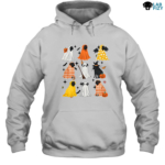 Cute Ghost Dog Funny Halloween Outfit Black Hoodie