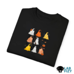 Cute Ghost Dog Funny Halloween Outfit Black Shirt 2