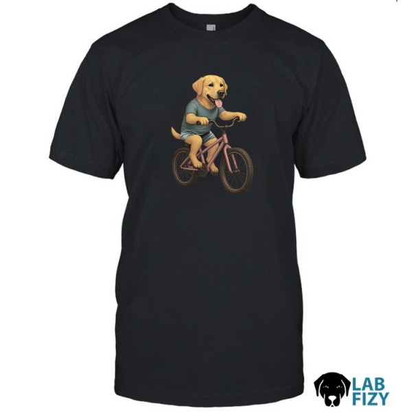 Labrador Dog Riding Bike Shirt
