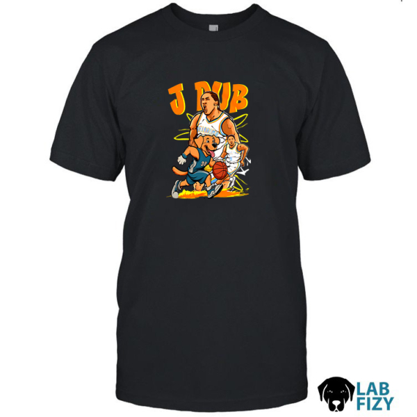 Labrador and Jalen Williams J Dub Cartoon Style Oklahoma City Basketball Shirt