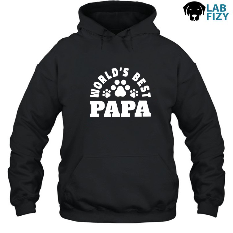 Worlds Best Papa with Paw Prints Labrador Shirt, Hoodie, Sweatshirt 3 World’s Best Papa with Paw Prints Labrador Hoodie
