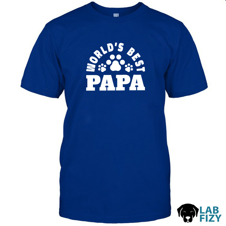 Worlds Best Papa with Paw Prints Labrador Shirt, Hoodie, Sweatshirt 2 World’s Best Papa with Paw Prints Labrador Shirt 2