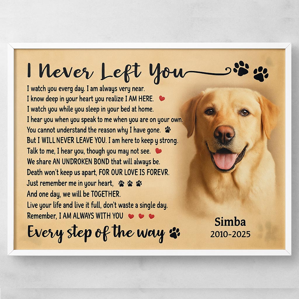 I Never Left You Lab Poem | Custom Lab Memorial Canvas Print 1 I Never Left You Lab Poem Canvas