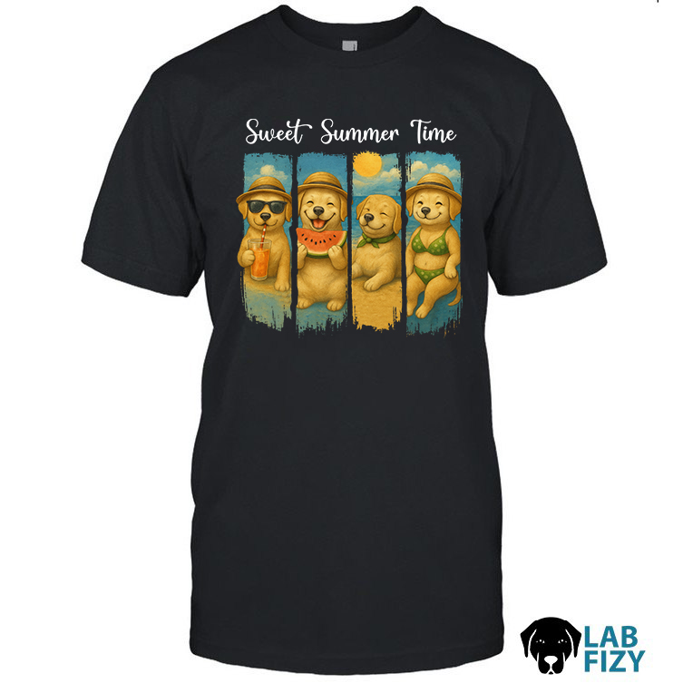 Labrador Dog Sweet Summer Time Shirt, Hoodie, Sweatshirt 1 Labrador Dog Sweet Summer Time Shirt