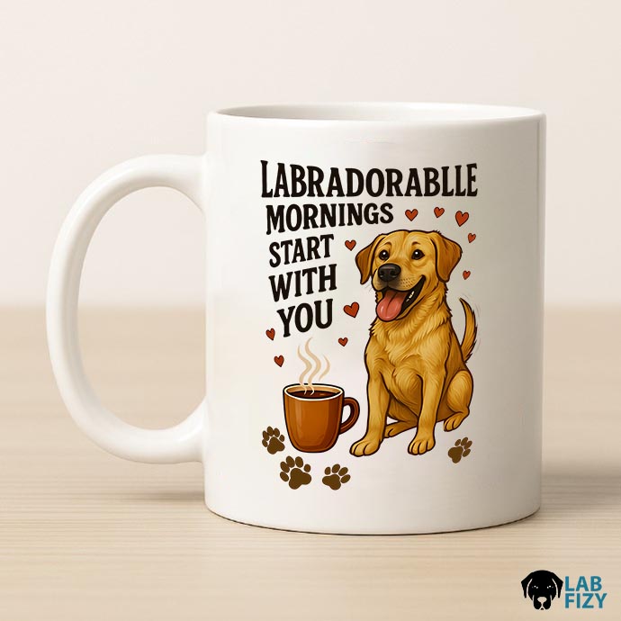 Labradorablle Mornings Start With You Mug 1 Labradorablle Mornings Start With You Mug