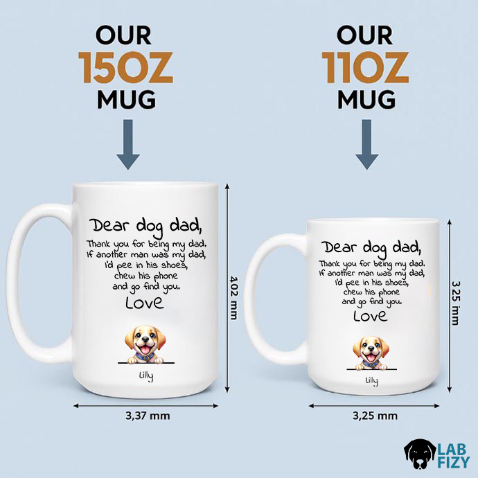 Personalised Dear Dog Dad Labrador With Photo Mug 4 Personalised Dear Dog Dad Labrador with Photo Mug 4
