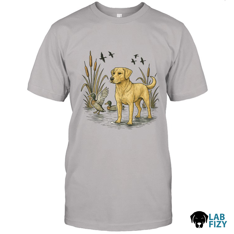 Lab Duck Hunting Shirt, Hoodie, Sweatshirt 2 Yellow Lab Duck Hunting Shirt