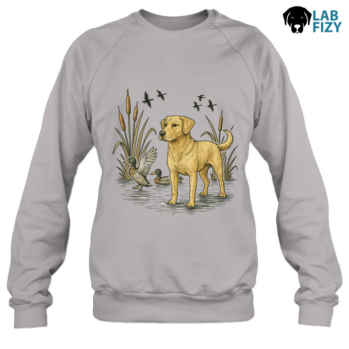 Lab Duck Hunting Shirt, Hoodie, Sweatshirt 4 Yellow Lab Duck Hunting Sweatshirt