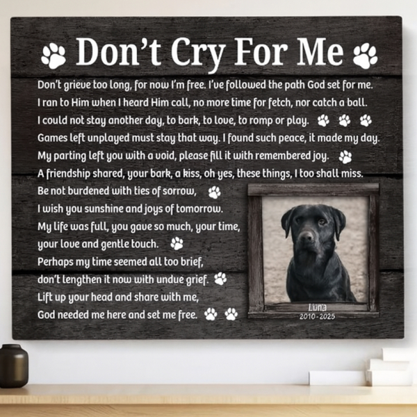 Don't Cry For Me Lab Poem
