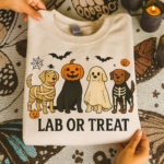 Lab or treat halloween shirt
